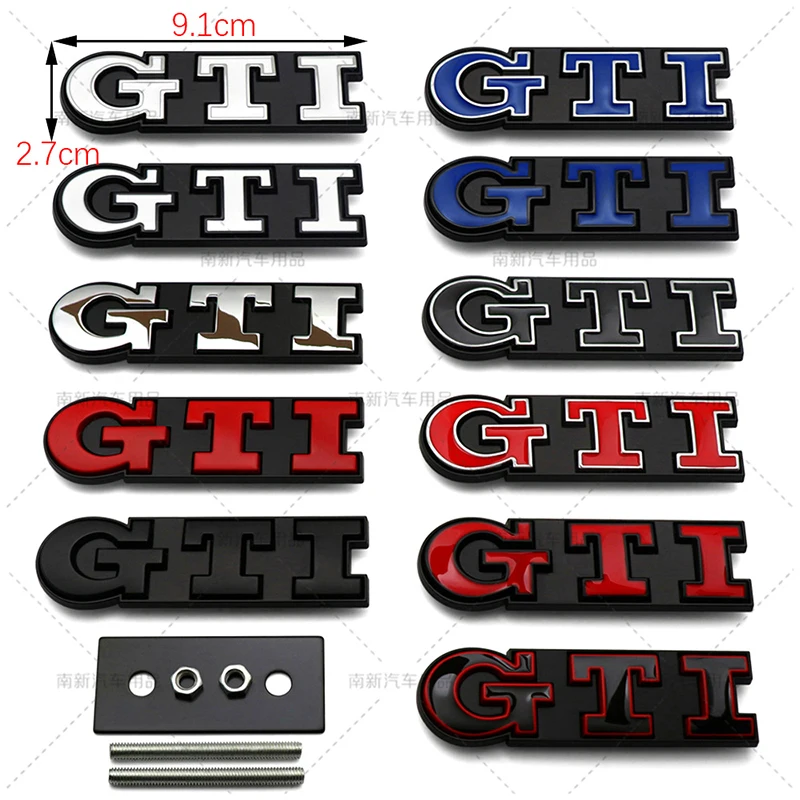 3D Metal GTI Grill Emblem Badge Rear Trunk Decal Car Sticker for Volkswagen VW Golf 5 6 7 8 MK2 MK3 MK4 Mk5 MK6 MK7 Accessories