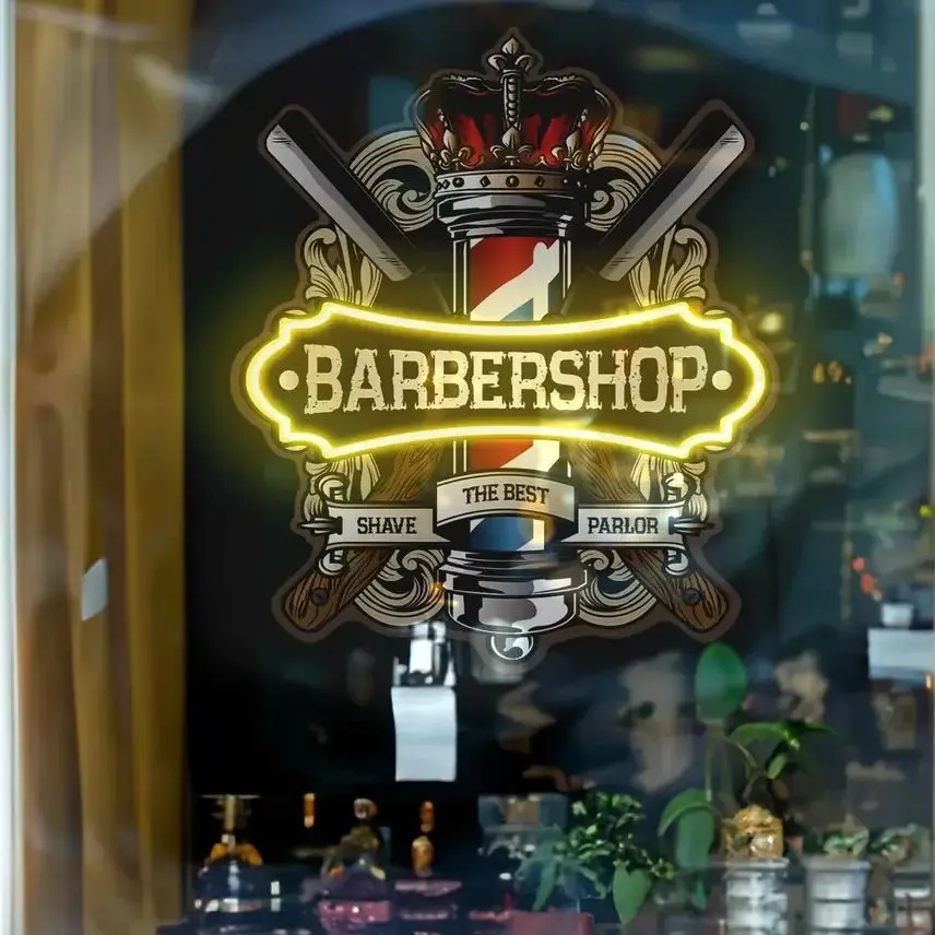 

Barbershop Neon Sign Barbershop Led Sign Hair Salon Sign Neon Sign Business Barber Shop Sign Vintage Barber Sign