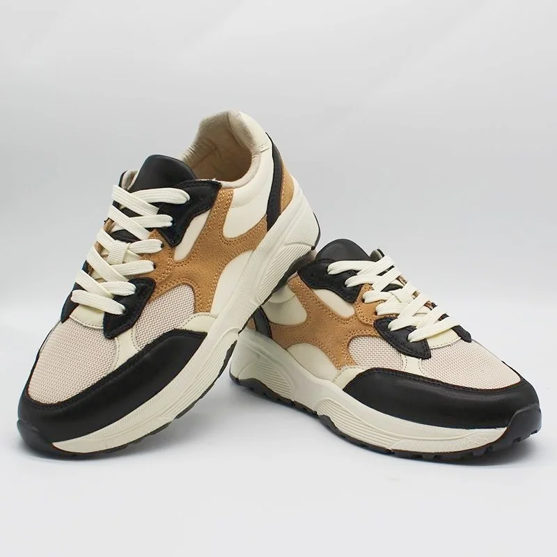 Brand Special Offer Women's Retro Sneakers Suede and Leather Chunky Sole Casual Walking Shoes Comfortable Chunky Dad Shoes Gifts