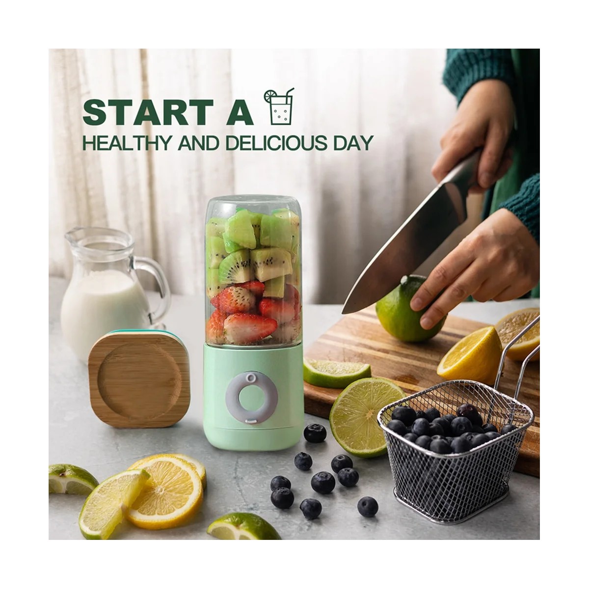 500ML przenośny Blender 6 Mini sokowirówka sokowirówka Blender elektryczny USB do owoców i warzyw sokowirówka-C