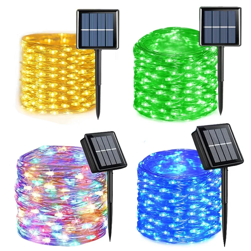 

Solar String Fairy Lights 7M-32M 50LED-300LED Waterproof Outdoor Garland Solar Power Lamp Christmas For Garden Decoration