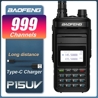 BAOFENG P15UV Walkie Talkie High Power Long Range Dual Band FM 999 Channels Handheld HF Transceiver Two Way Ham Radios 2025