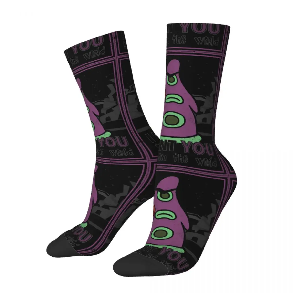 Hip Hop Retro Uncle Purple Crazy Men's Socks Unisex Day Of The Tentacle Game Harajuku Pattern Printed Funny Novelty Happ Sock