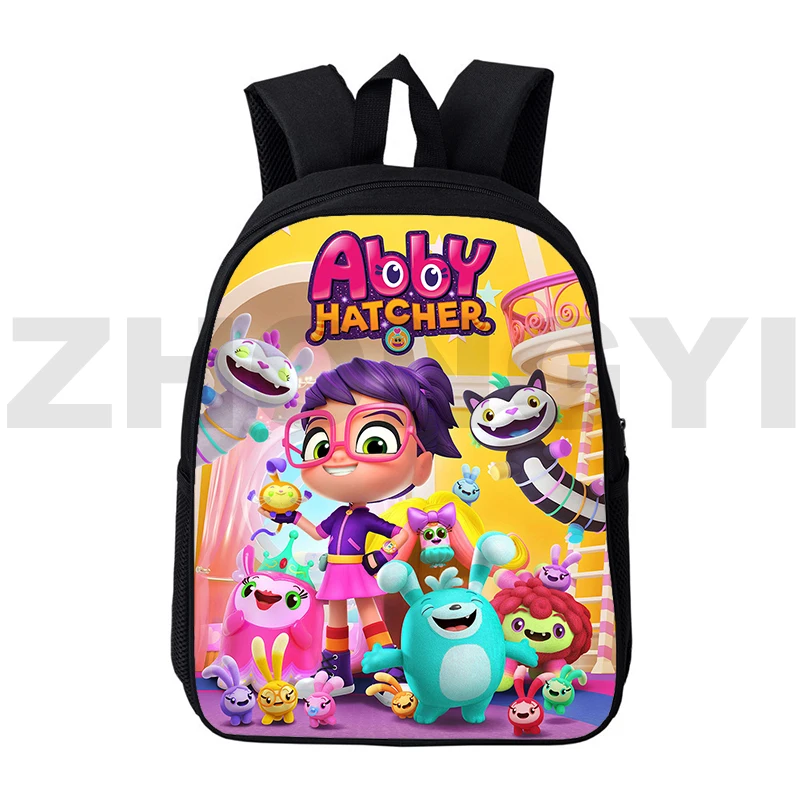 Mochila para colorear Abby Hatcher para estudiantes y niños en 3D, mochilas de escuela primaria para guardería, bolsas de viaje Kawaii de 16 pulgadas para mujer