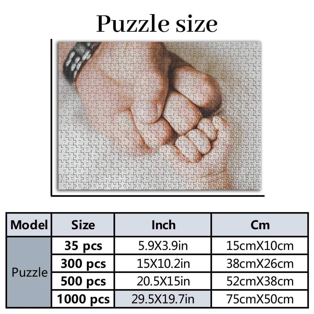 35/150/300pcs  Punch Custom Poster Jigsaw puzzle Mosaic Customizable Photo For Children Toy Educational toys