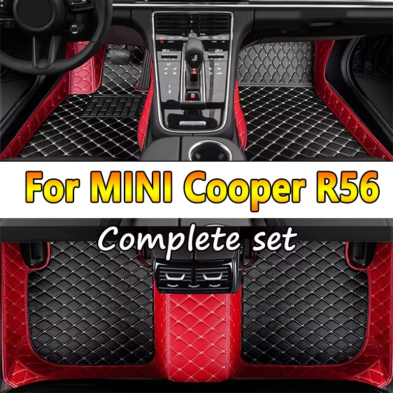 

Автомобильные коврики на заказ, автомобильные коврики для MINI Cooper R56 2007 2008 2009 2010, автомобильные роскошные кожаные коврики с полным покрытием для мужчин и женщин