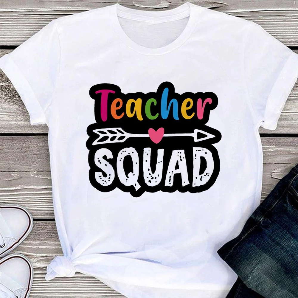 2023 Super Teacher Letter Print Graphic Summer Tee Women Short Sleeve ONeck T Shirt Vintage Harajuku Casual Tops Camisetas Mujer