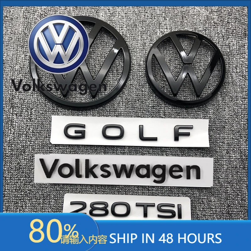 

Горячие солнцезащитные козырьки, передний значок автомобиля, покрытый логотипом, наклейка из АБС-пластика для Volkswagen Golf 5/6/7/7.5/8 280TSI, передний и задний логотип, крышка багажника, плохой