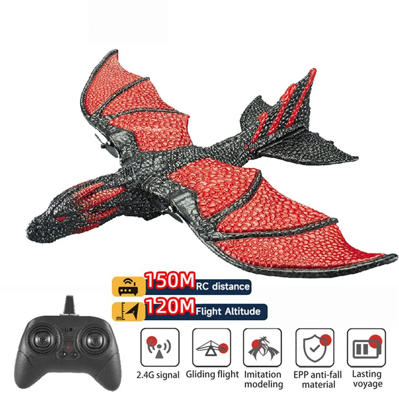 T82C Hot Sale-2X طائرة مزودة بجهاز للتحكم عن بُعد 2.4G مقلد تحلق التنين الطائرات التحكم عن بعد تحلق نموذج طائرة شراعية EPP رغوة اللعب هدية