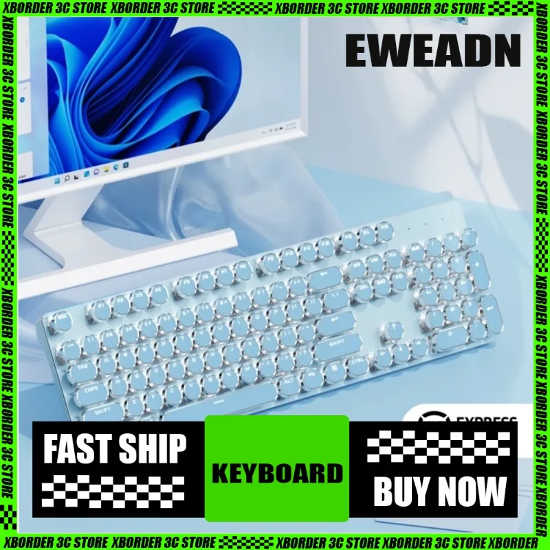 

EWEADN TK950 Механическая клавиатура и мышь в стиле панк, беспроводной Bluetooth-набор для женских офисных киберспортивных игр, подарок высокого внешнего вида