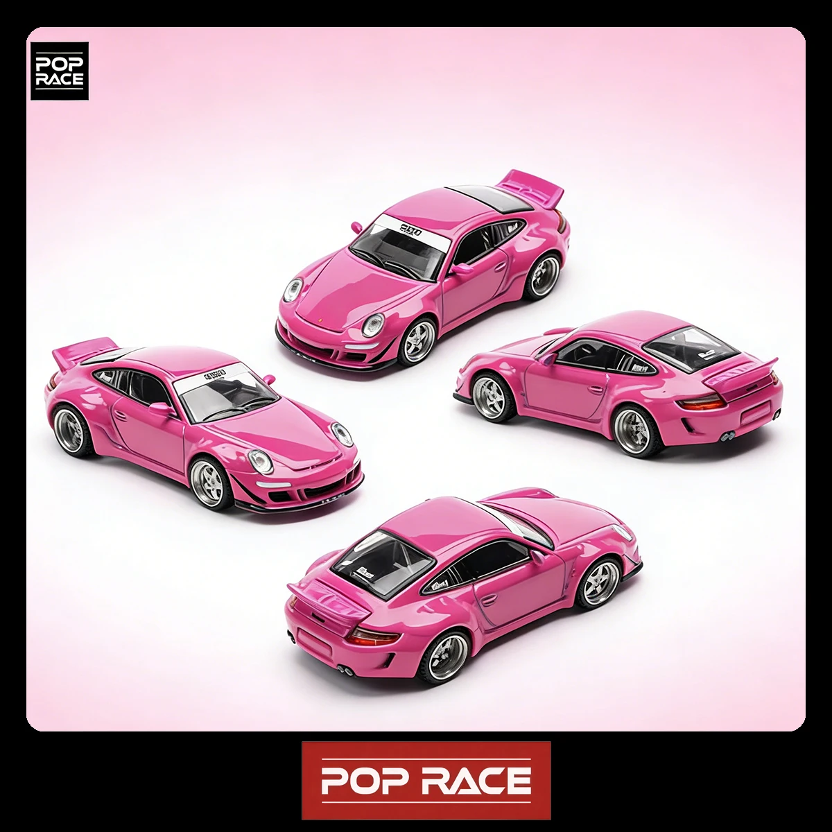 

POP RACE PR640202 1:64 Porsche 911 997 RWB Widebody Pink Limited Edition, модель автомобиля из литого металла, в наличии, готов к отправке