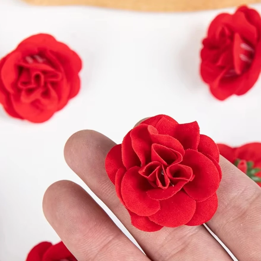 

20PCS Artificial Flowers Teddy Bear Roses Christmas Decorations Home Room Wedding Wreath Decorative Bridal Bouquet Scrapbook Diy