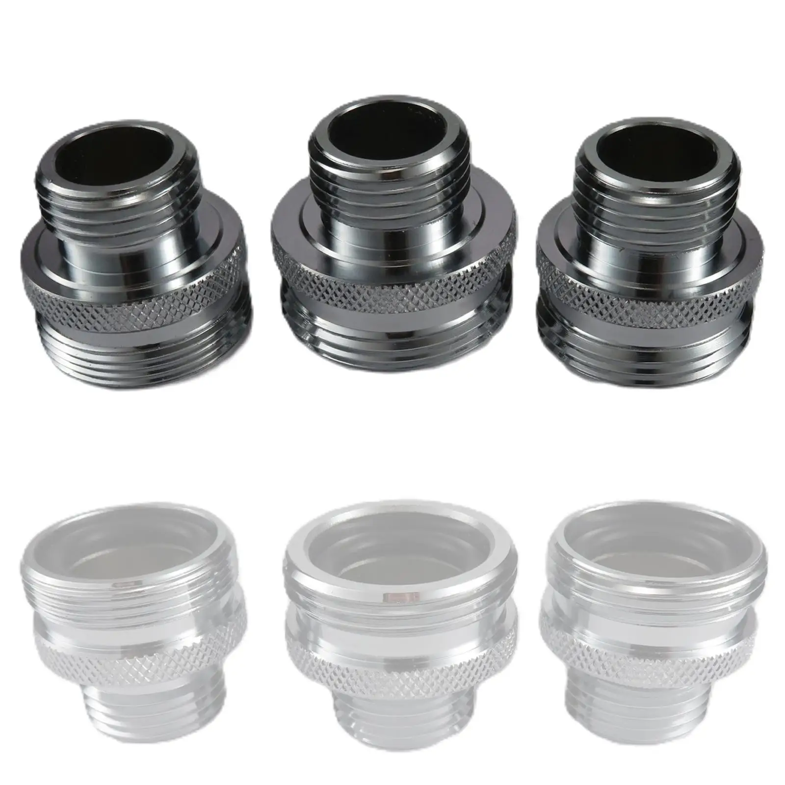 

3x шаровой адаптер для душа, аксессуары для конвертера, сменный разъем 14UN 20UN, нержавеющий адаптер для ванной комнаты, обновленный адаптер для насадки для душа