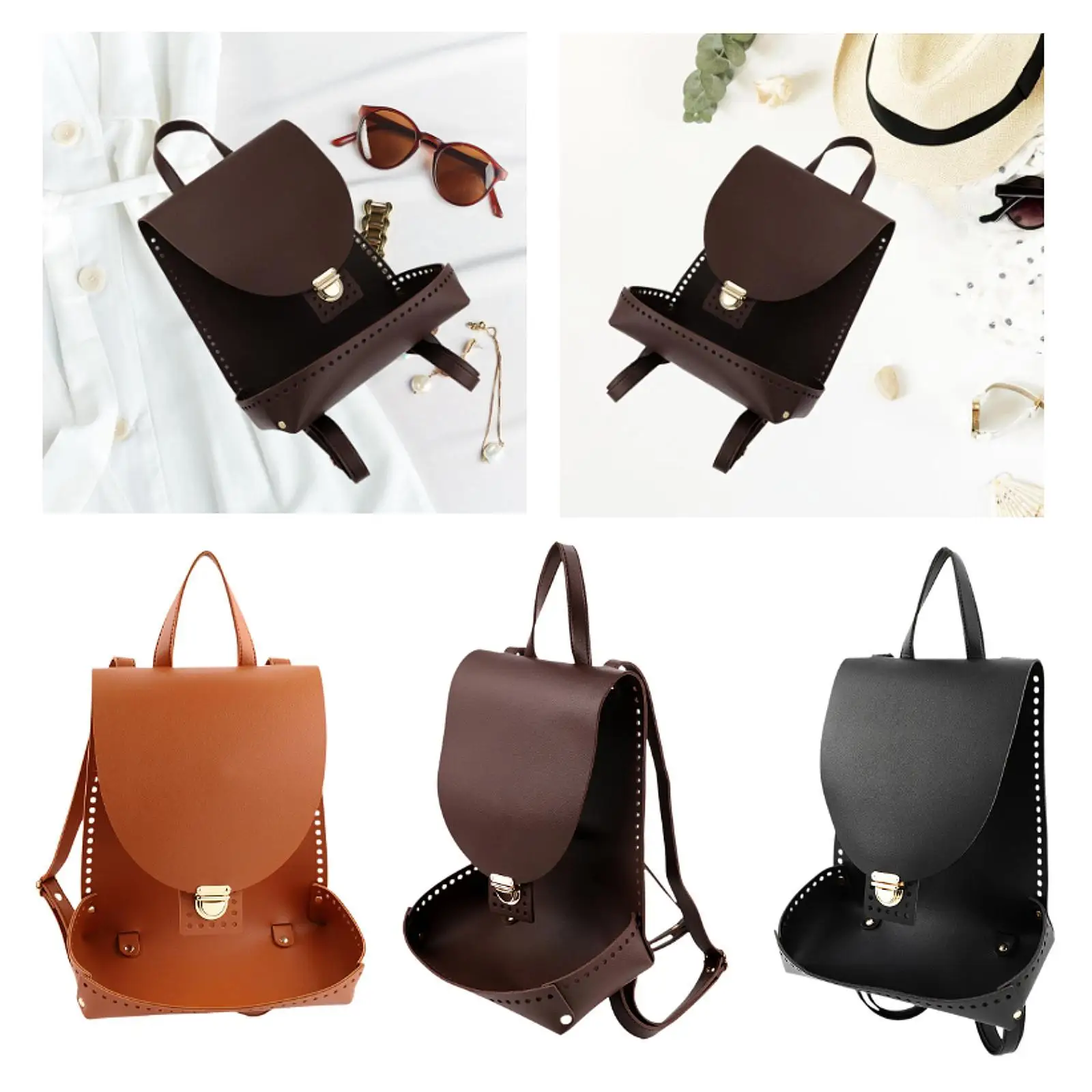 

Рюкзак из искусственной кожи «сделай сам», набор для вязания сумок, тканая большая сумка, аксессуары, вязаный крючком дизайн кошелька для девочек