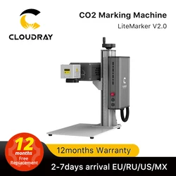 Cloudray 30W Macchina per marcatura Co2 Tubo laser in metallo RF con D69/D80 Rotary 110*110 210*210mm per la marcatura su materiali non metallici