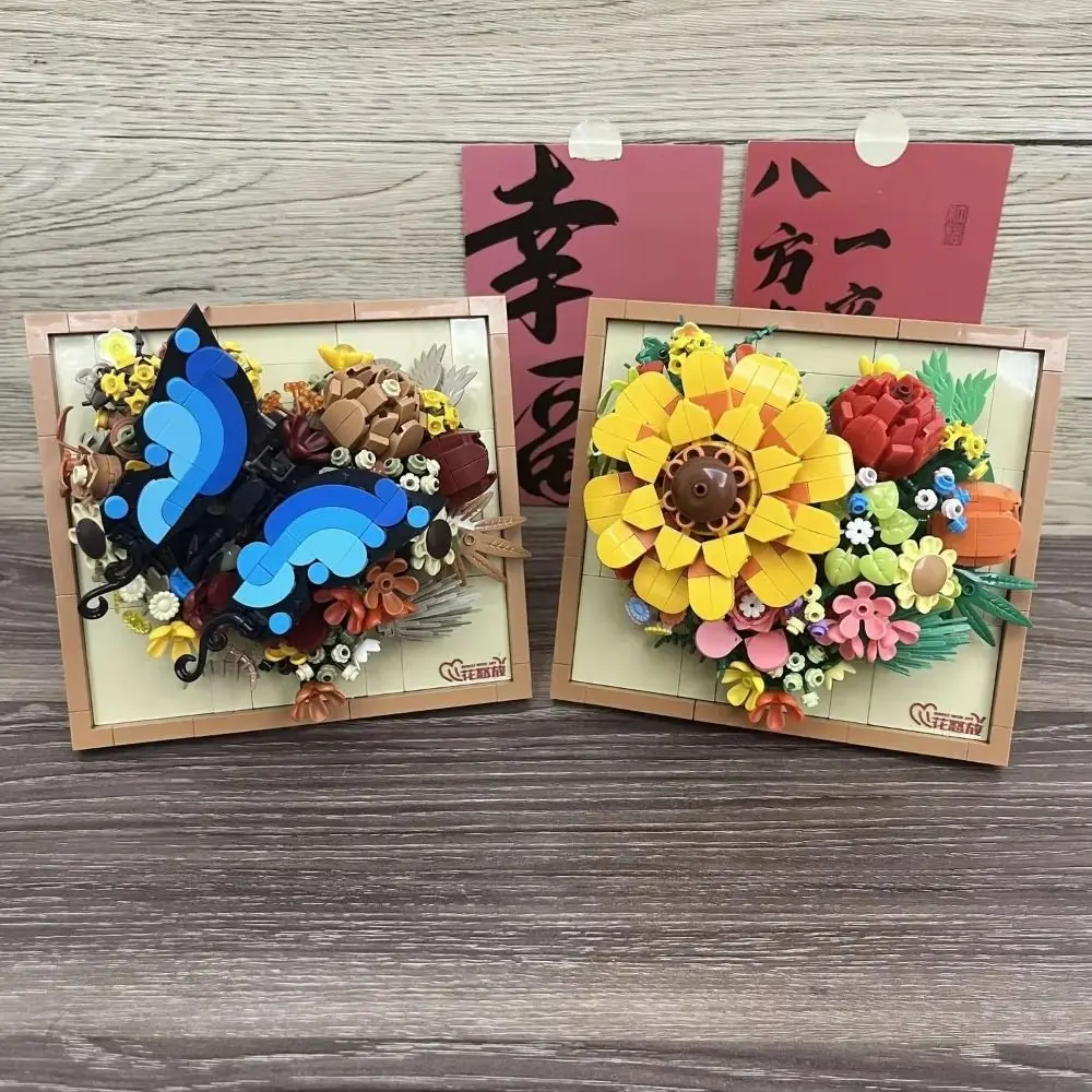 Nuovi fiori fai da te Building Blocks Regali di nozze creativi Mini mattoni Decorazioni per la casa Decorazione del desktop