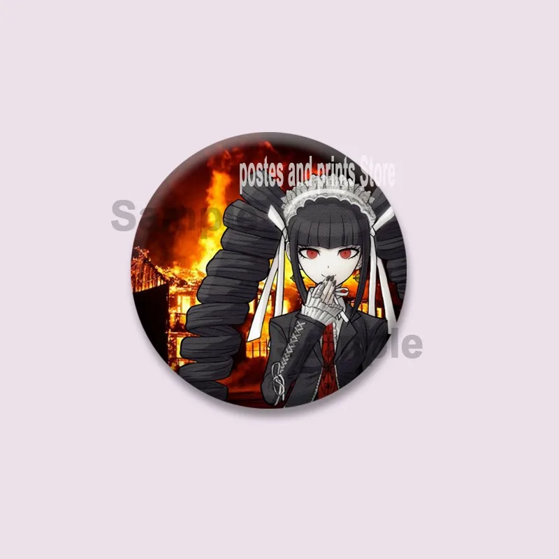 Cartoon Game Danganronpa Round Brooch Makoto Naegi Kyoko Kirigiri Junko Pins Anime Peripheral Badge Accessories Lapel Jewelry