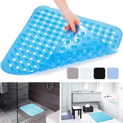 Excellent Bathroom Carpet Waterproof Foldable No Water Absorption Shower Carpet Square Shape Shower Secure Mat Home Stuff