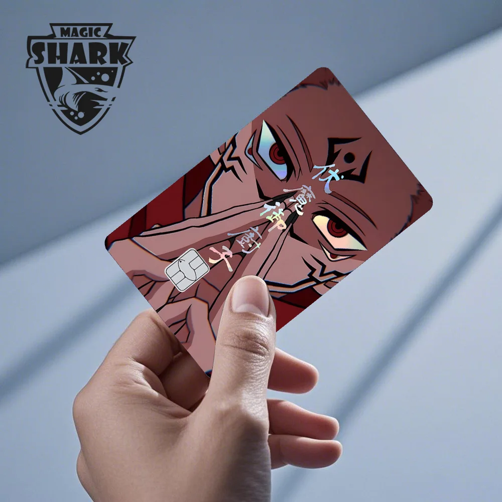 Magic Shark Cool J-Jujutsu K-Kaisen Anime Laser Holographic Itadori Yuji Gojo Satoru Credit Debit Bank Card Sticker Film Skin – Detail 12