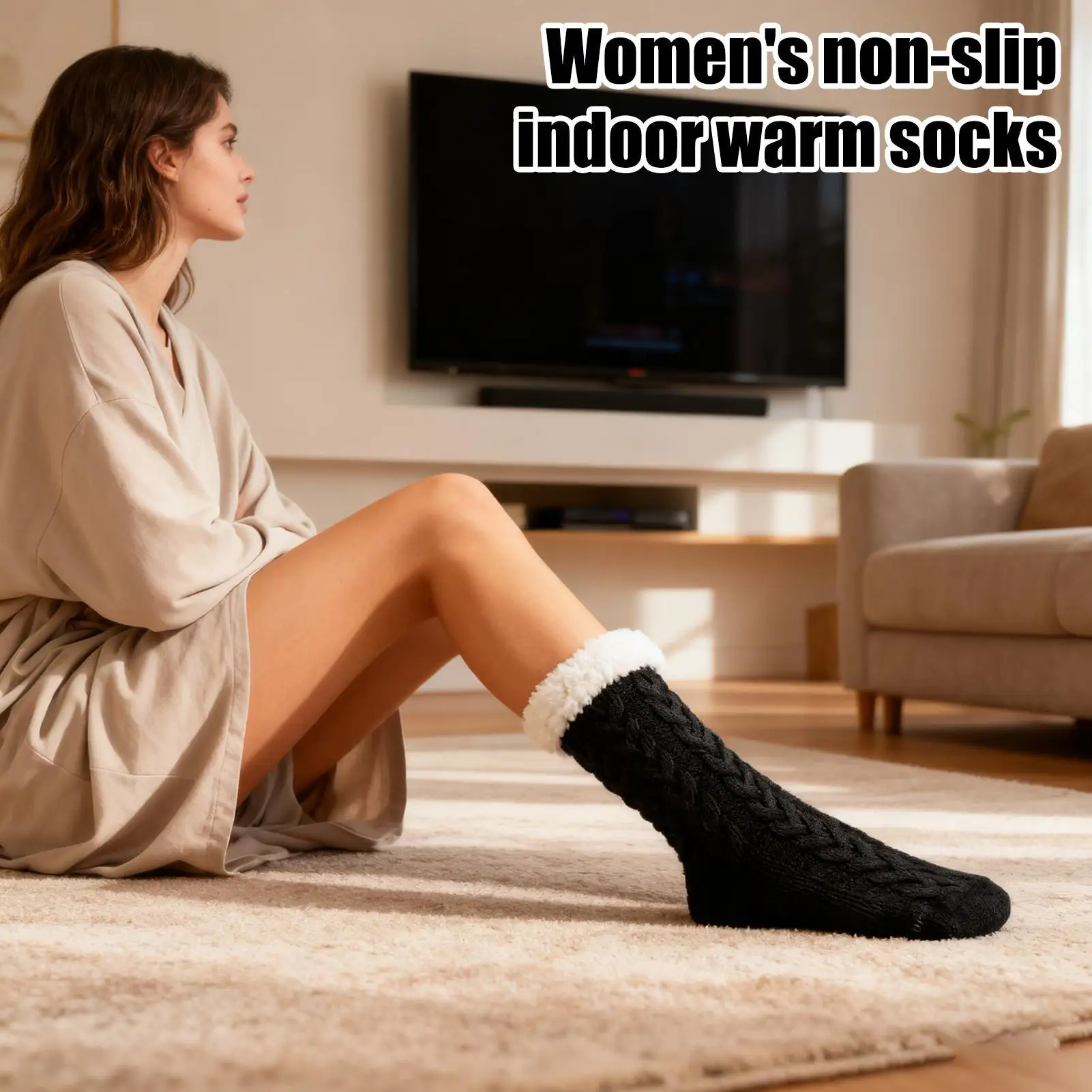 

3-Temperature USB Heated Socks Anti-Slip Foot Warmer for Indoor Office, Travel, Home, Dormitory & Daily Comfort Use