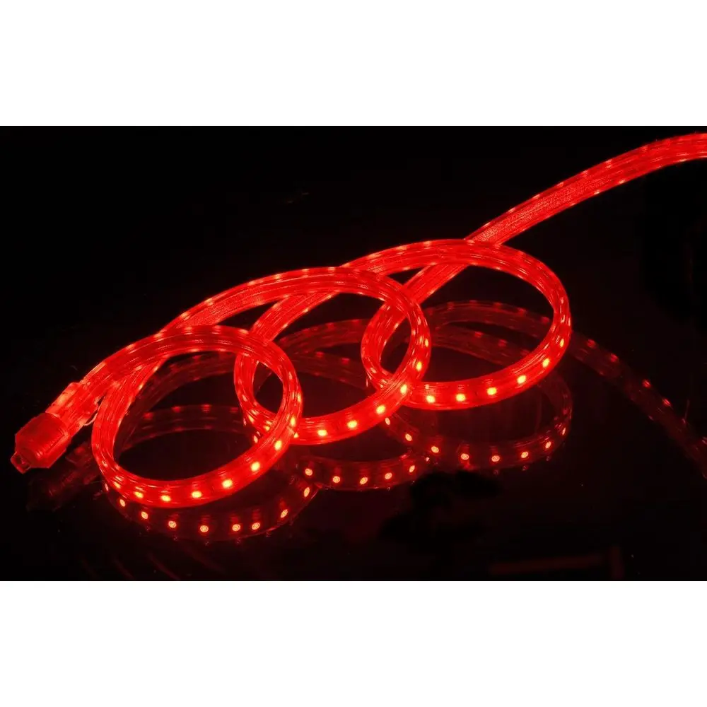 

UL Listed, 16.4 eet,Super Bright 4500 Lumen, Red, Dimmable, 110-120V AC lexible lat LED Strip Rope Light, Commercial Grade, Indo