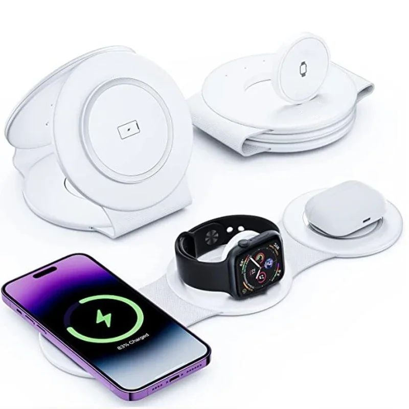 3 in 1 Desk Wireless Charger Pad For iPhone 17 16 15 14 13 12 Apple Watch 11 10 9 8 7 Airpods Pro 4/3/2 Fast Charging Station