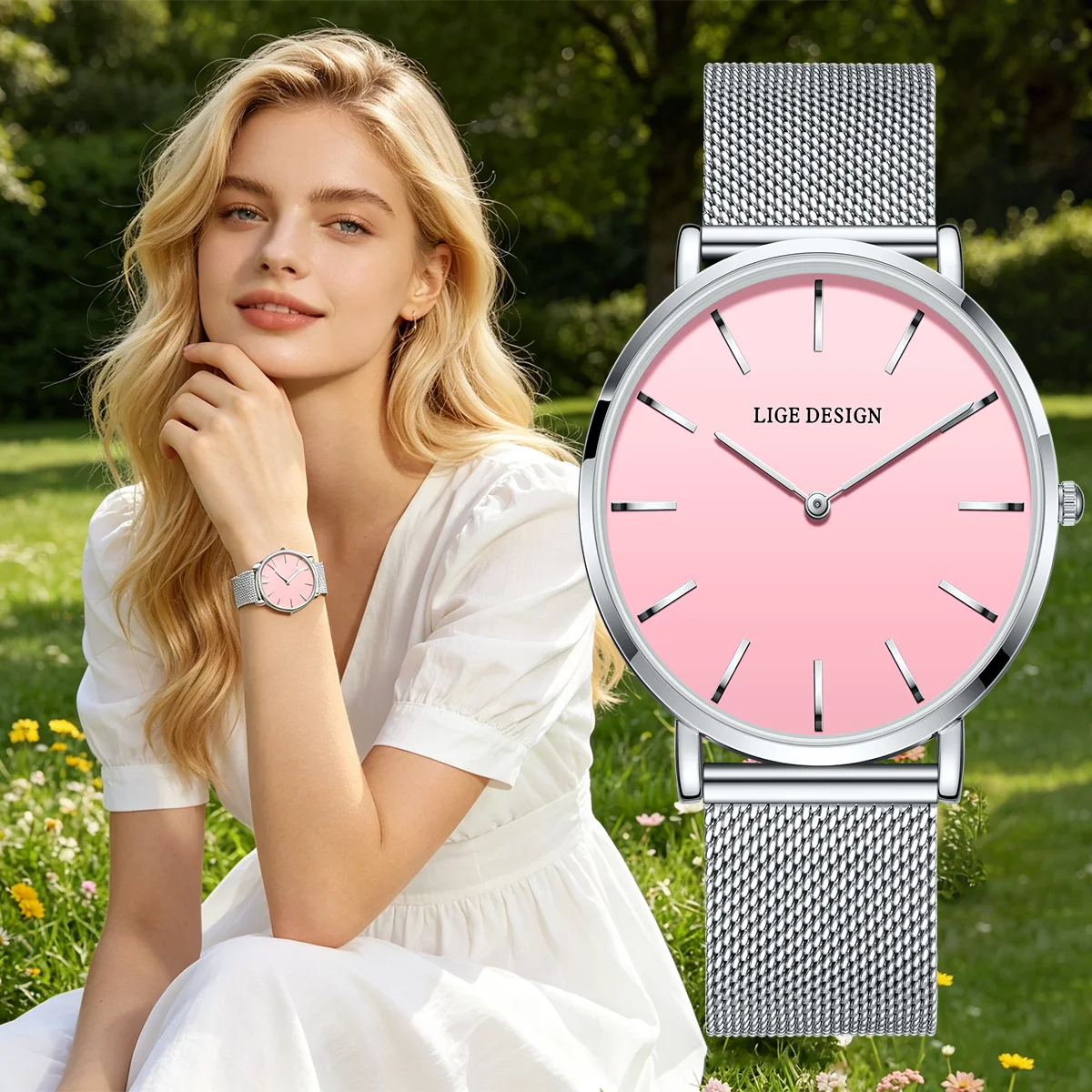NEW LIGE 2026 Elegant Women's Watches Fashion Simple Ladies Watches quartz Waterproof Watches for Women Relogio Feminino+BOX