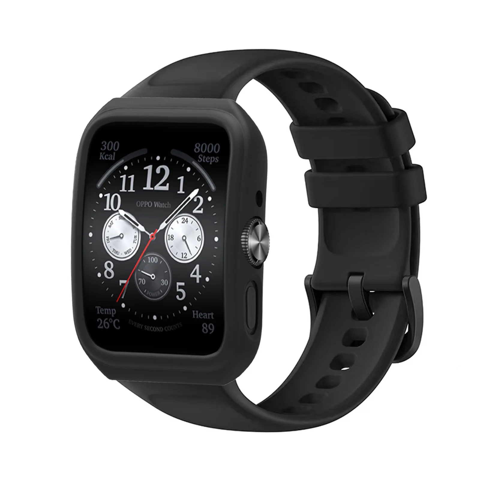 Custodia protettiva in silicone per Oppo Watch3/4 Pro Custodia in silicone mezza confezione in TPU color caramello