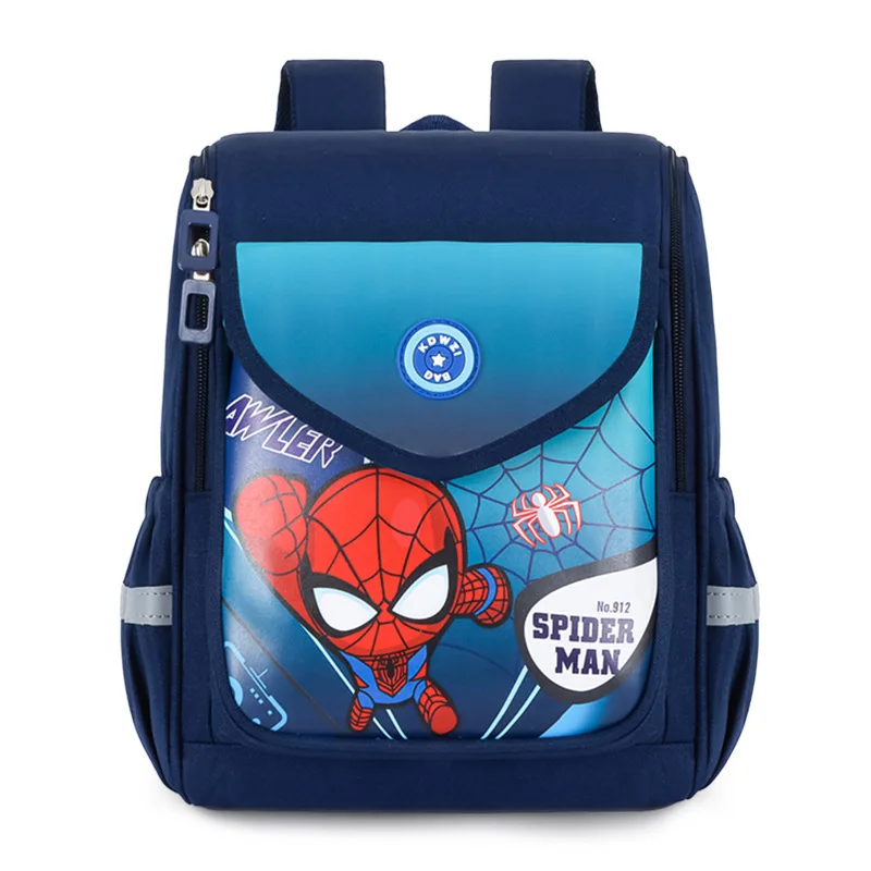 Disney-Frozen Marvel School Bags infantis, mochila de grande capacidade para meninos e meninas, Elsa, Spider Man, jardim de infância, presentes de 2 a 8 anos