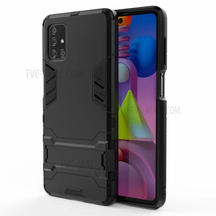 

Protective Plastic + TPU Hybrid Case with Kickstand for Samsung Galaxy M51 (International Edition) - Black