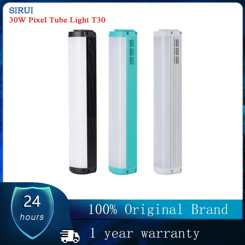 

SIRUI 30W Pixel Tube Light T30 RGB Rod Lamp 30W 2500K~7000K 360° Full Color Light High Exceptional Color Accuracy For Shooting