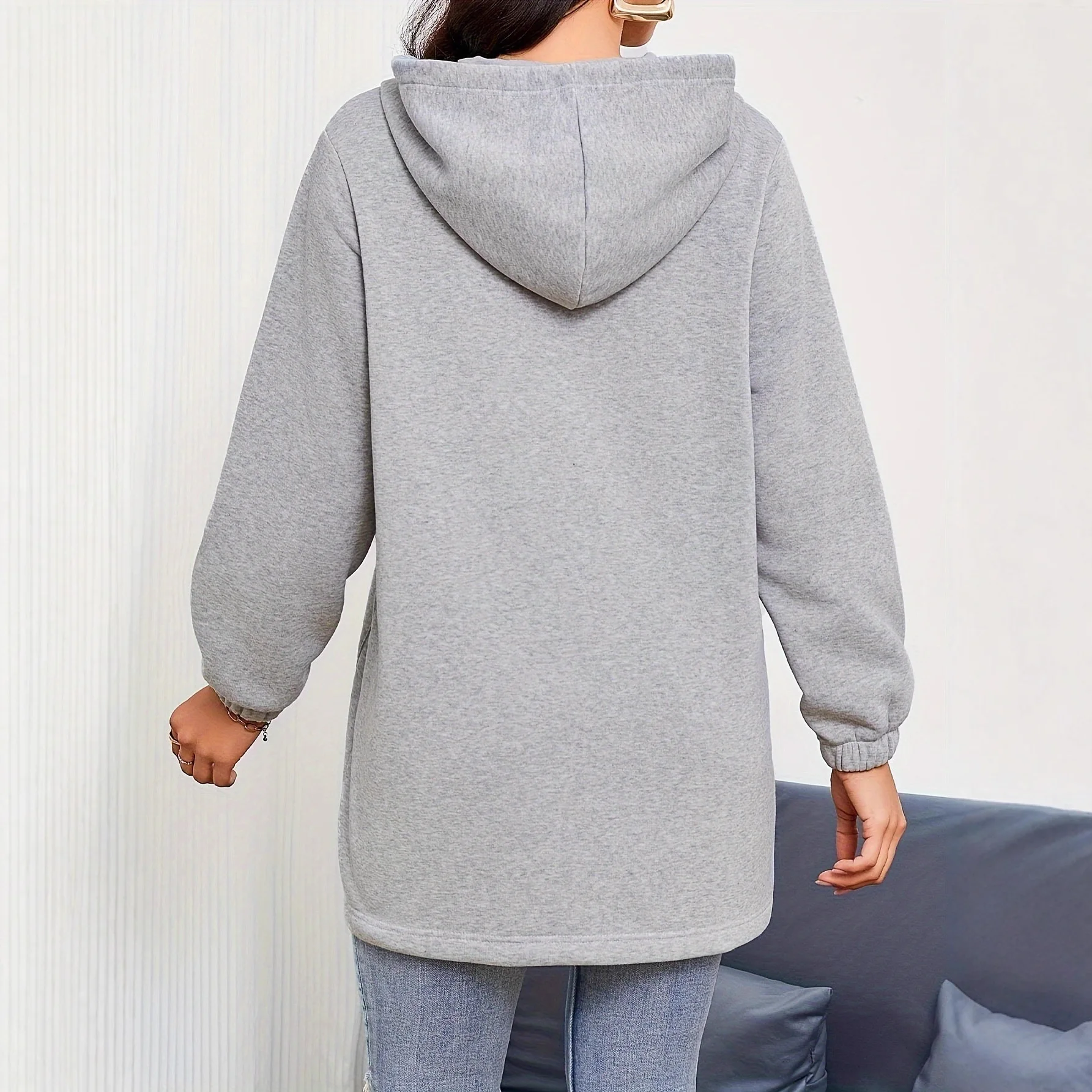 2025 moletom hoodies y2k outono inverno versátil com capuz jaqueta com zíper bolso feminino cor sólida solto casual moletom jaqueta