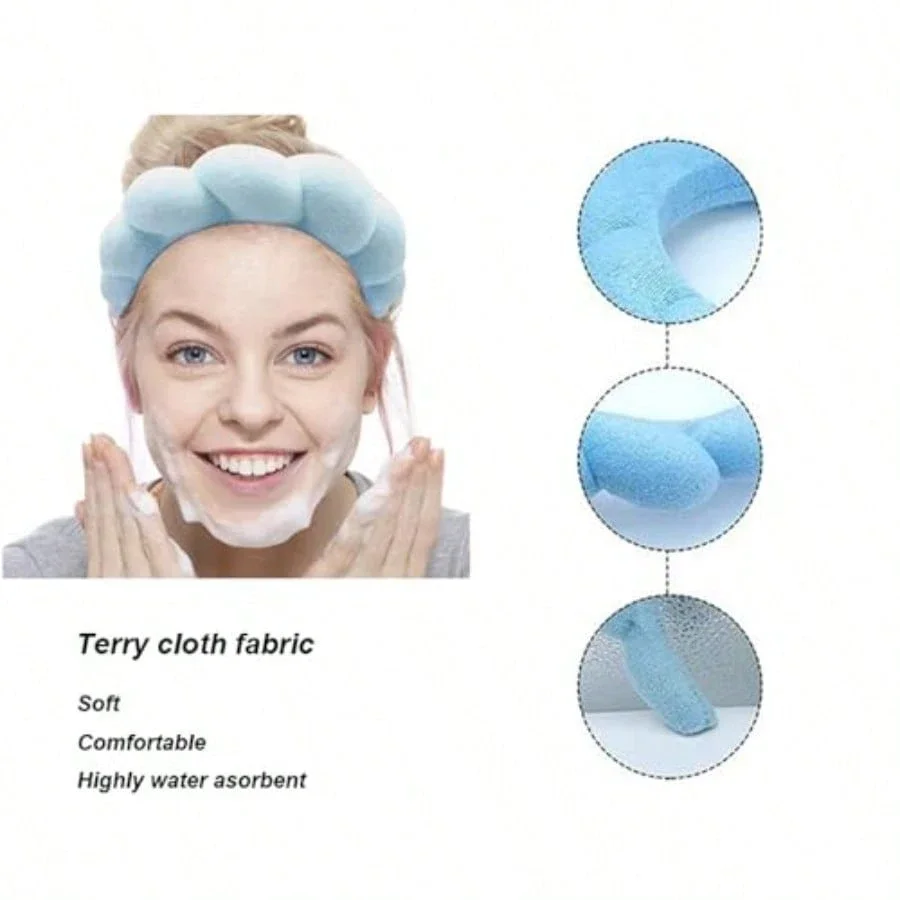 

Terry Cloth Spa Headband For Face Washing Makeup Skincare Yoga Bath Daily Use