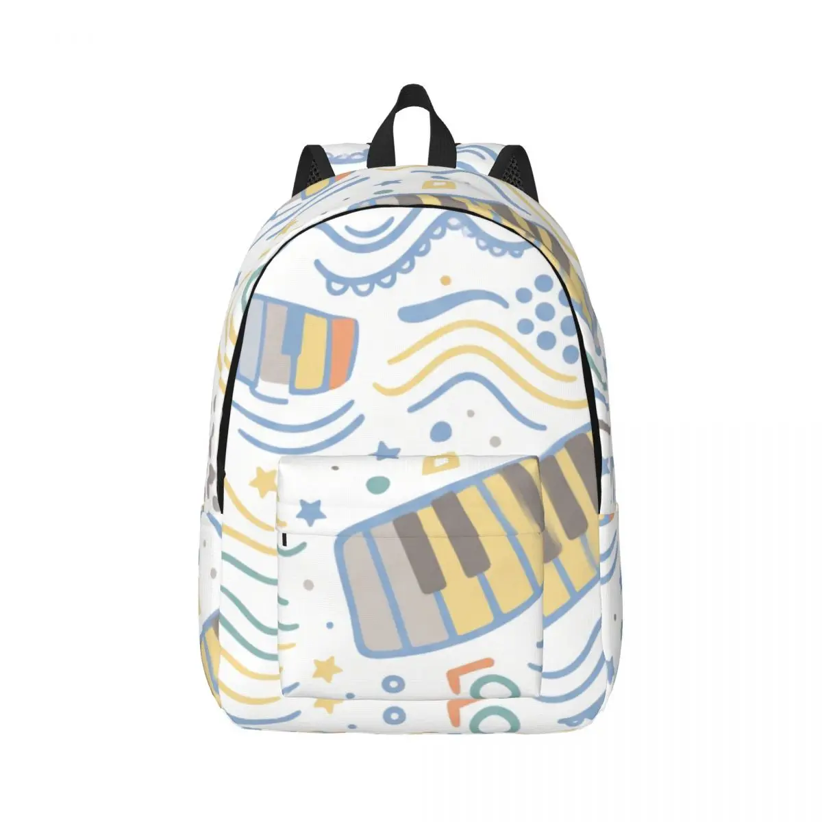 Cool Student Backpack Diagonal Music Note Piano Key Geometry Equalizer Street Graphic Colo Laptop Daypack for Lovers School Work