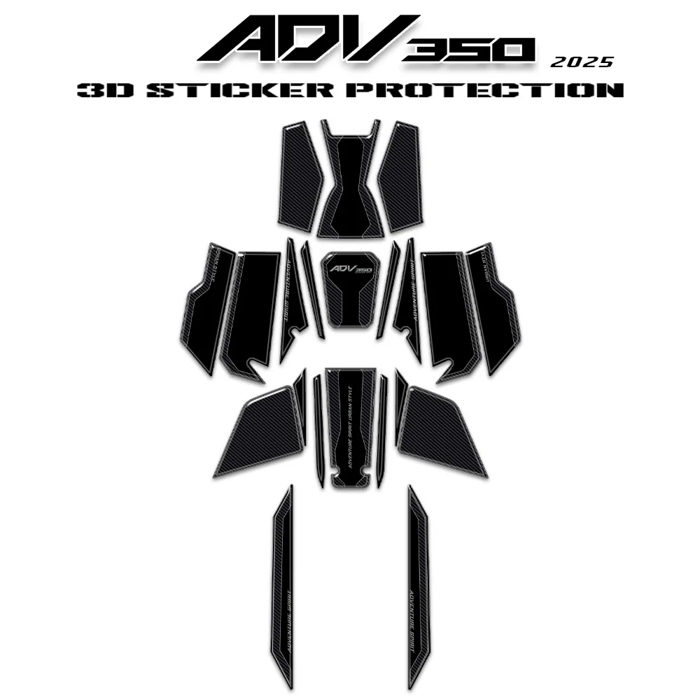 

350 ADV 2025 мотоциклетная 3D эпоксидная наклейка, защитный комплект, накладка на бак, защита от царапин, наклейка для ADV350 ADV 350, аксессуары для наклеек