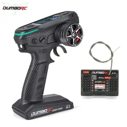 DUMBORC DDF350 10CH RC Remote Controller Handwheel 2.4Ghz Digital Radio Transmitter with P10FG / P10F Receiver with HD Screen