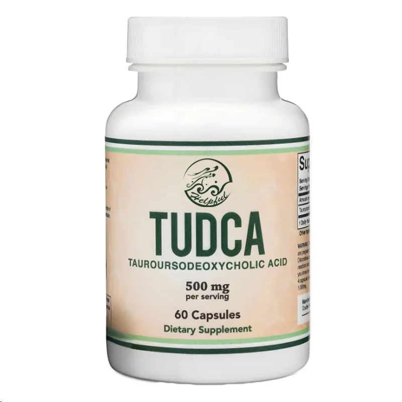 TUDCA galzoutlever ondersteuningssupplement, 500 mg, reis- en galblaasreinigingssupplement 60 capsules, 250 mg met een bittere smaak