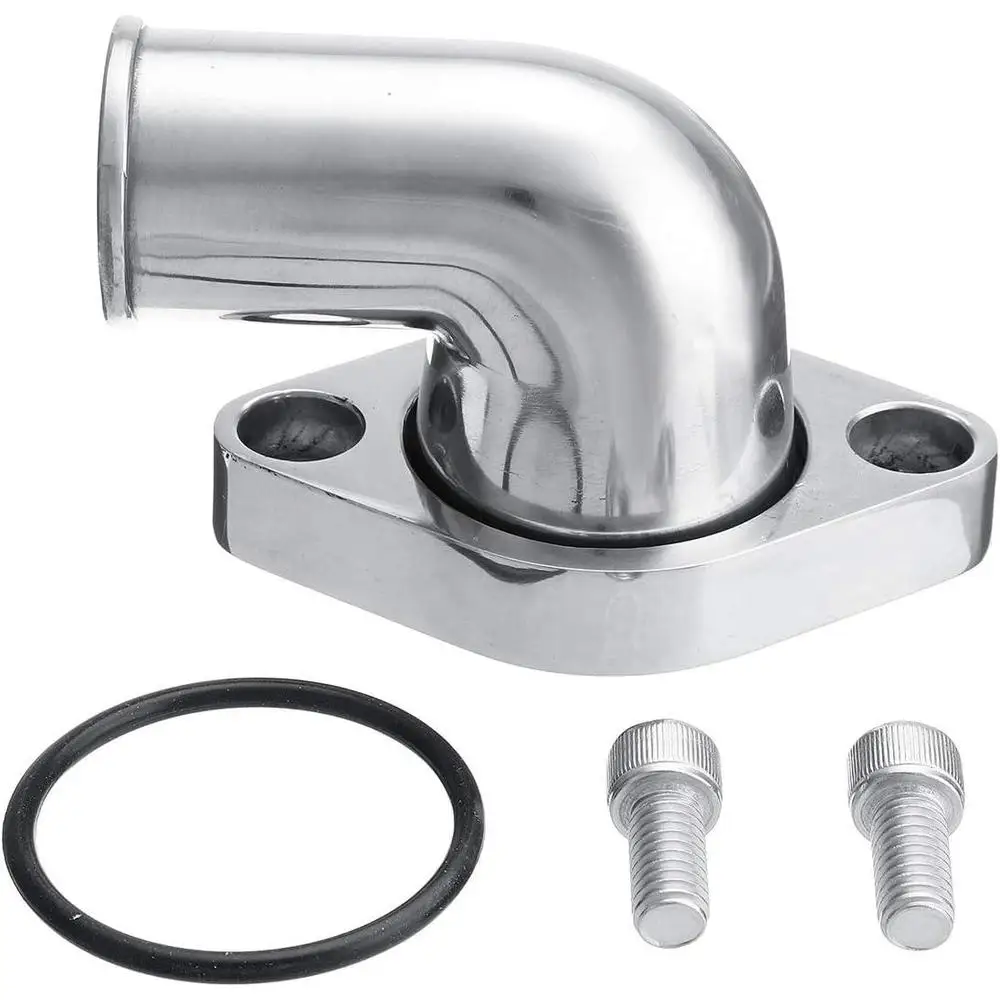 1 pçs 90 graus o anel estilo giratória água pescoço substituição para chevy sb bb327 350 454 396 motores cor prata metal peças do carro