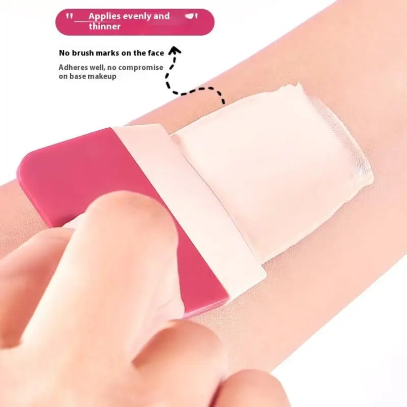 Escova de base sem rastros uniformidade impermeável antiderrapante aplicação de maquiagem delicada escova de base de silicone portátil