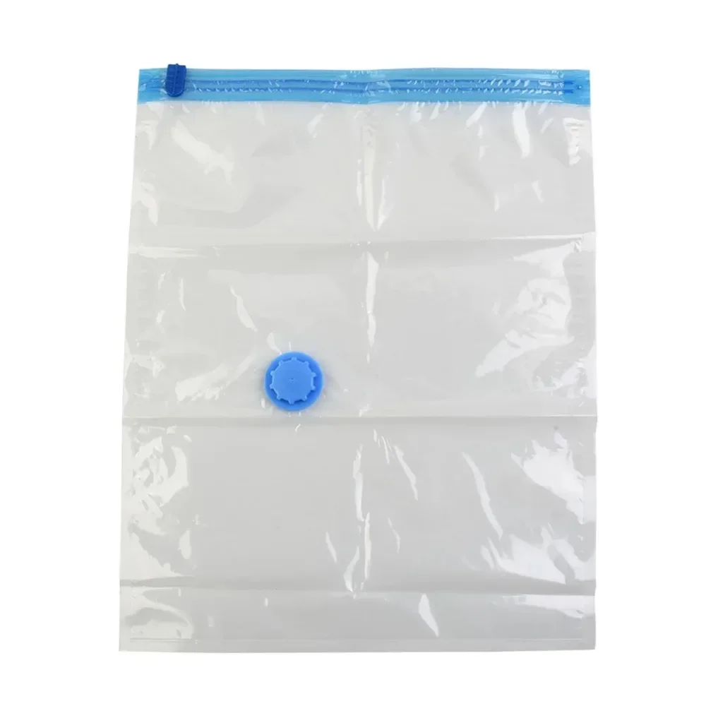 Vacuum Storage Bags With Valve Transparent Folding Compressed Space Storage Bag Travel Seal Packet Organizers For Towel Cloth