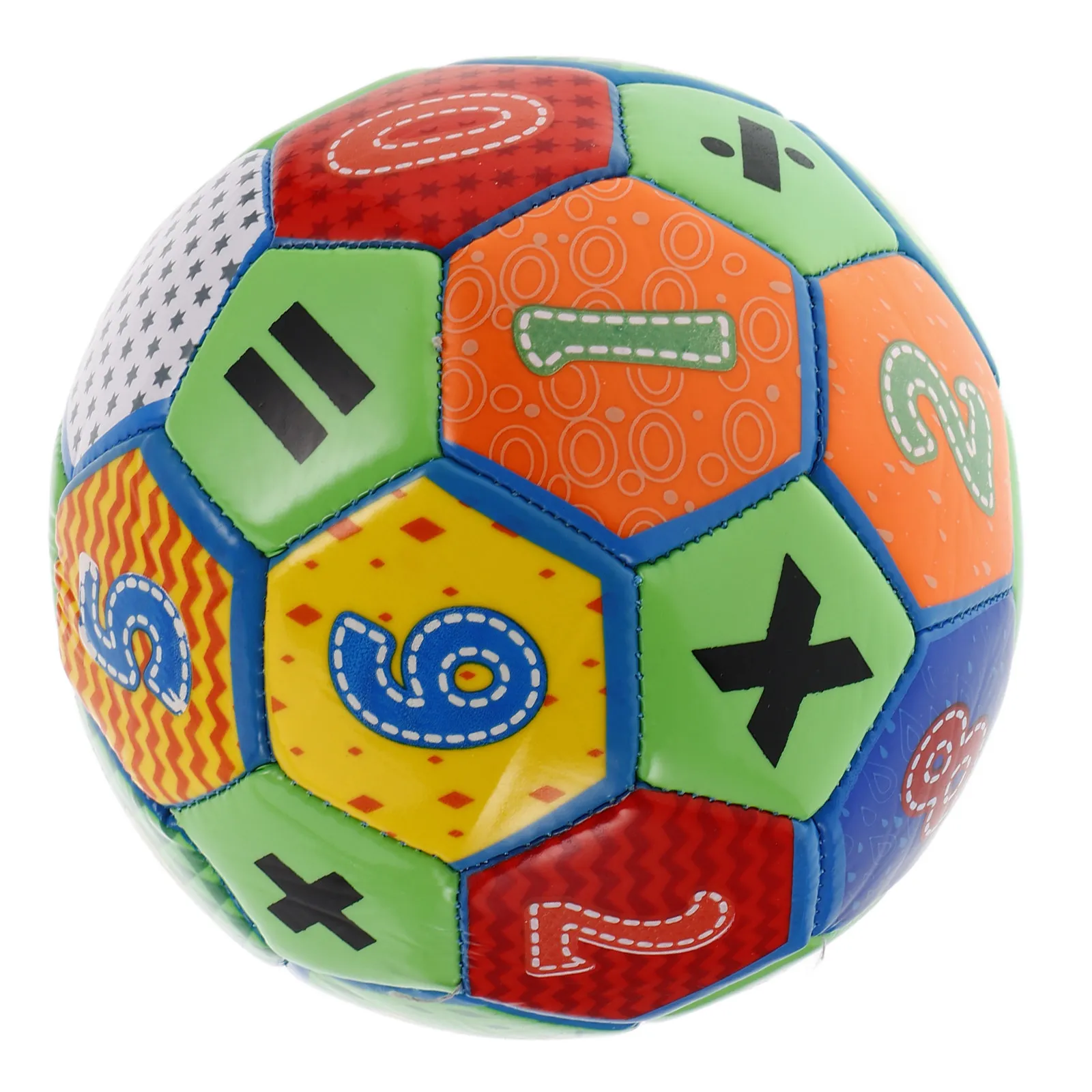 

Stitched Inflatable Soccer Ball for Kids Featuring Numbers Shapes Bright Colors Early Math Learning Toddler Development Indoor