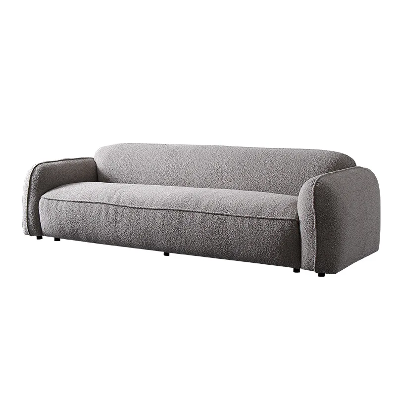 Wind sofa straight row teddy down horizontal hall down modern lamb down fabric sofa