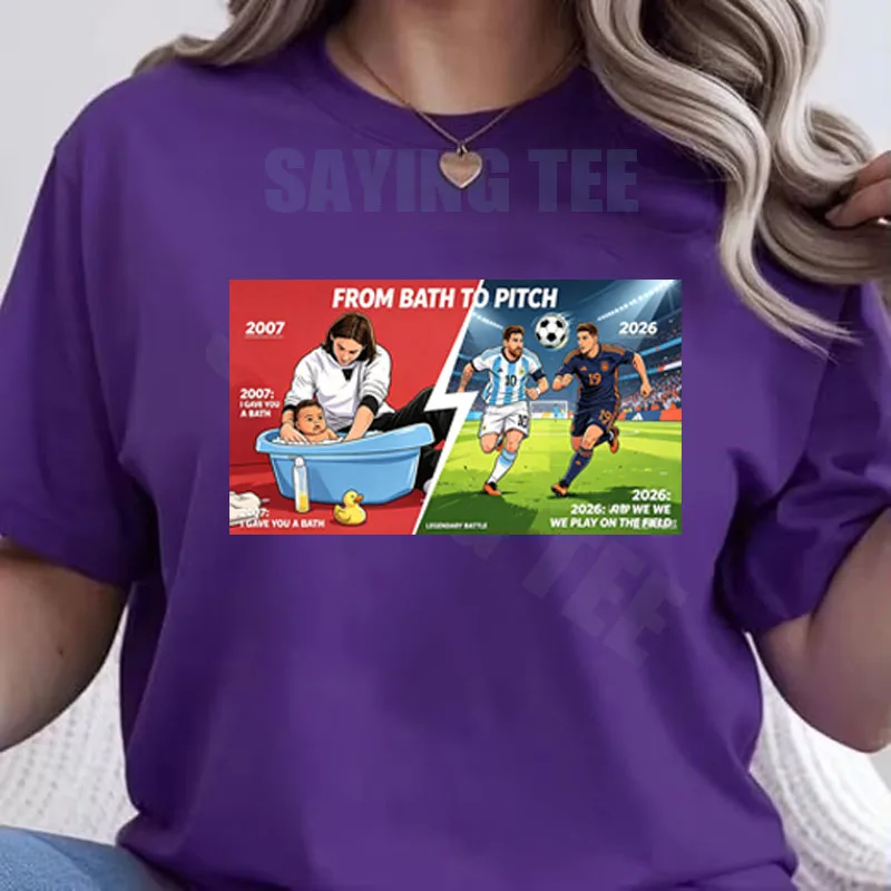 Messi Wasch- und Bade-T-Shirt: Messi-gesegnetes Meme-Fan-T-Shirt im Y2K-Cartoon-Stil für den Fußballspieltag 2026 – PK Yamal Kleidung – Detail 6