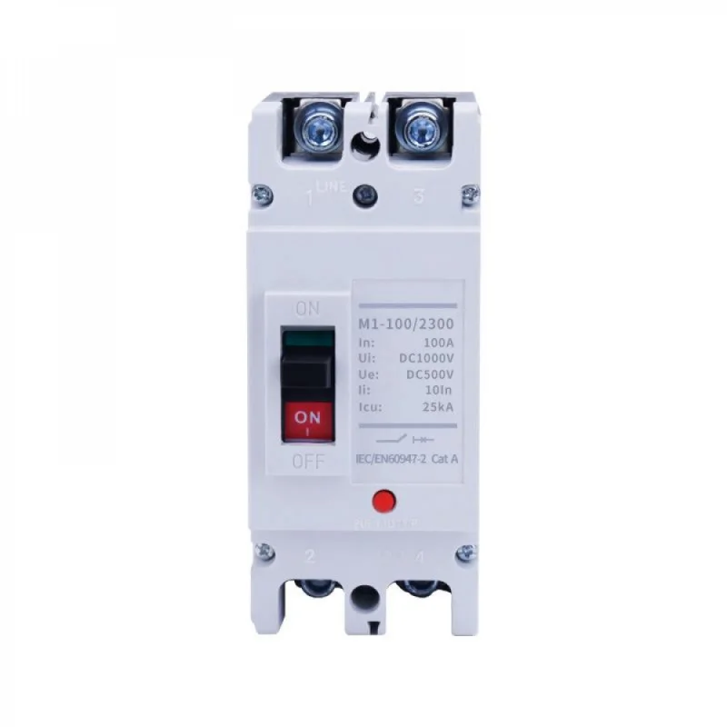 1Pcs CM1/M1 Series DC MCCB - 2P/3P Poles Photovoltaic Solar DC Molded Case Circuit Breaker, PV System Dedicated