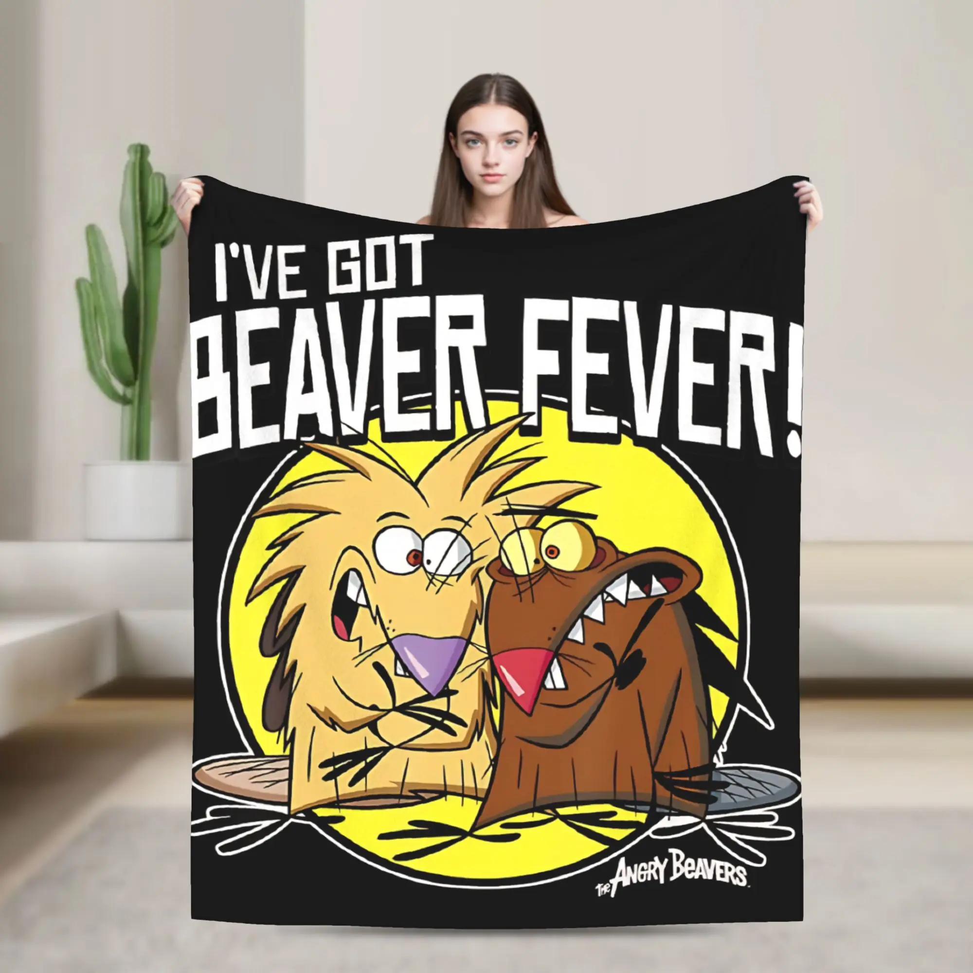 Angry Beavers Daggett & Norbert Feverish  Blanket Lightweight Thin Flannel Healing Gifts  Throw Blanket Rug Piece