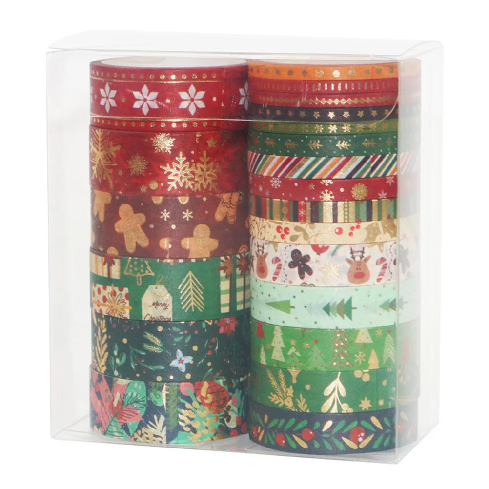 

21 Rolls Christmas Theme Washi Tape Tapes for Wrapping Cartoon Notebook Masking