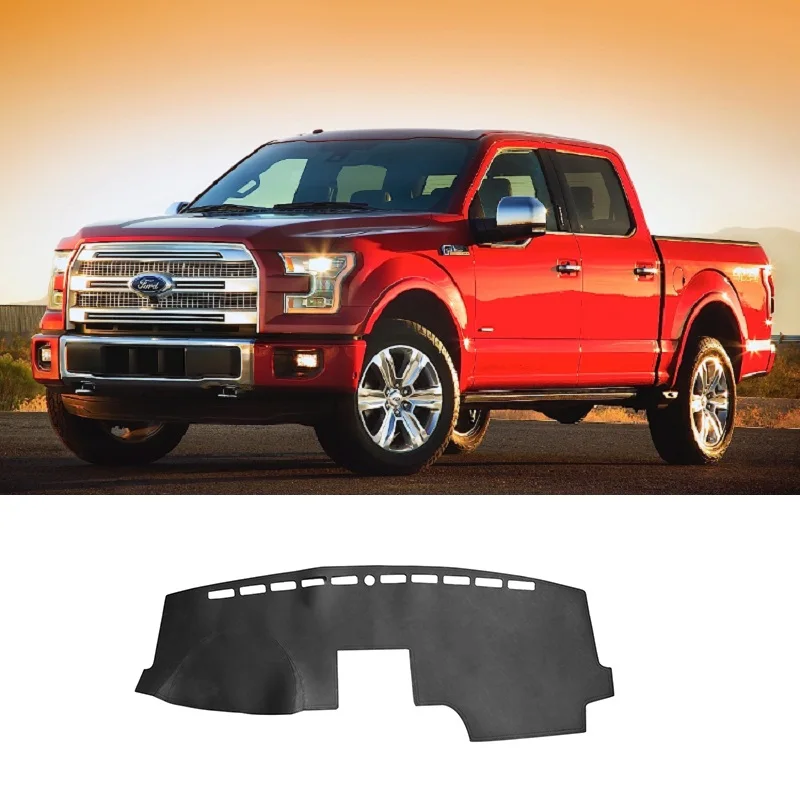 LHD Car Dashboard Cover Mat For Ford F-150 F150 Lobo Raptor 2017 2018 2019 Non-slip Dashmat Sunshade Pad Protector Accessories