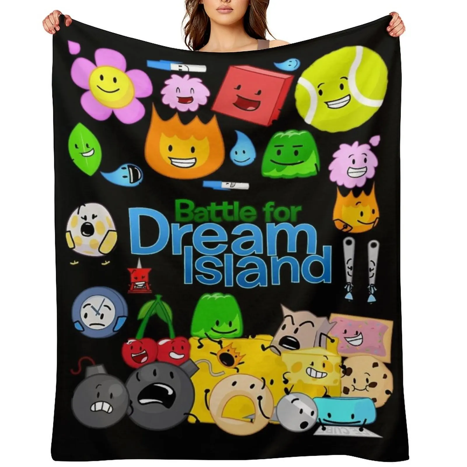 

Battle For Dream Island Throw Blanket Quilt Luxury Designer Camping Soft Plush Plaid Blankets