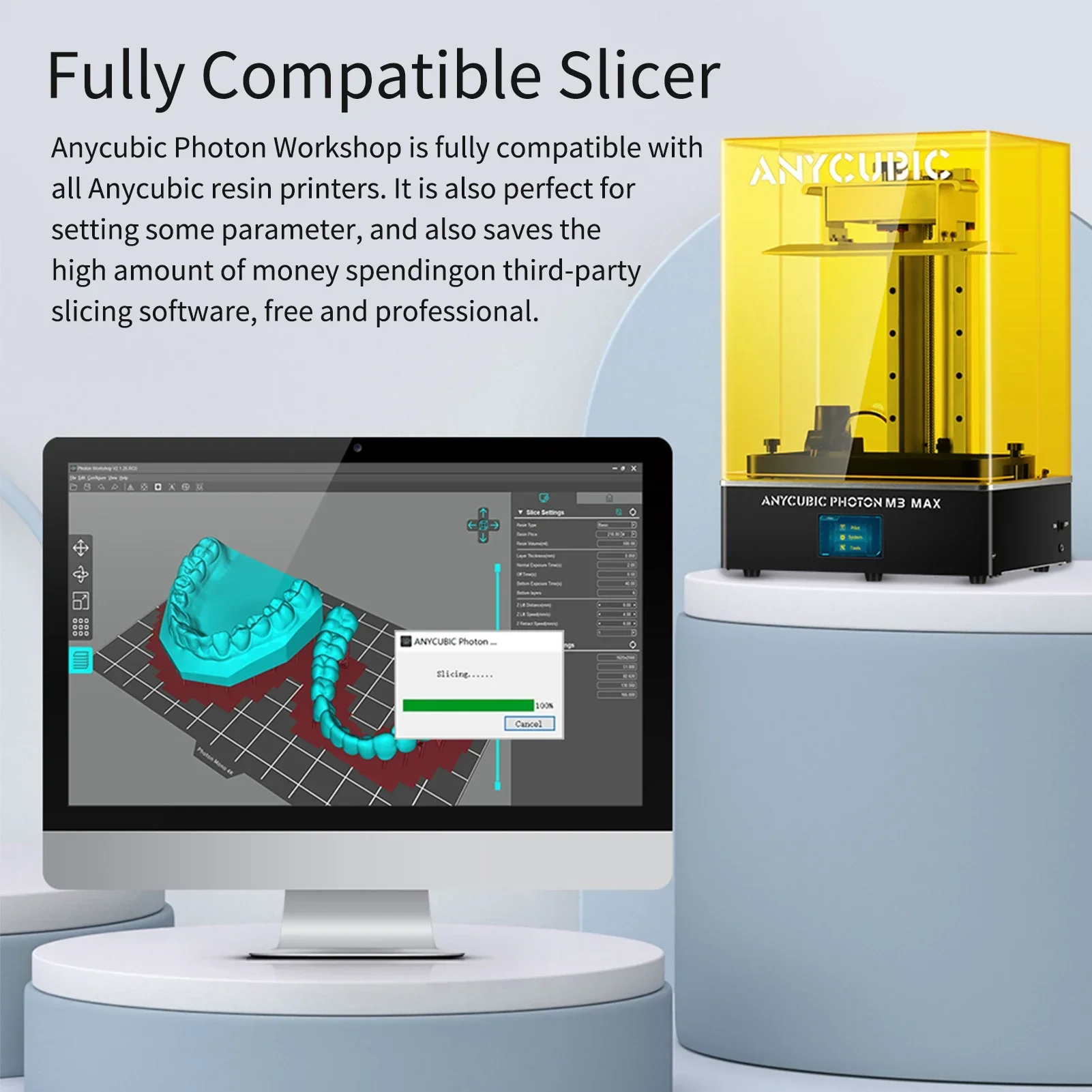 ANYCUBIC-impresora 3D Photon M3 Max, pantalla monocromática de 13,6 pulgadas, 7K, alta resolución, con relleno de resina automático, impresión rápida