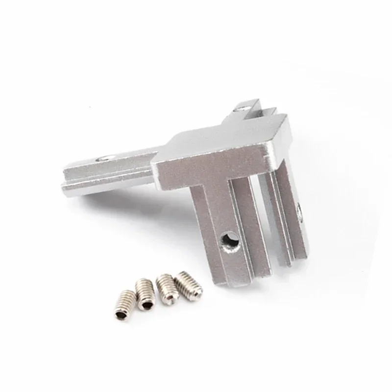 4pcs Concealed 3-Way Corner Connector L Type Three Dimensional Connector 2020 3030 4040 Profile European